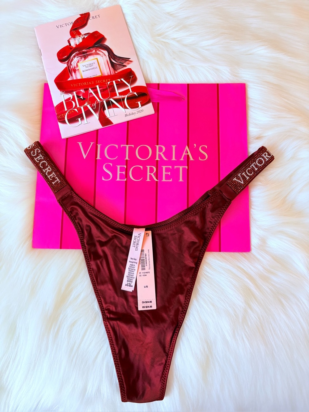 🩷🩷Victoria’s Secret logo shine strap panty (L)🩷🩷